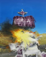 Kunstraum-unten: Michael Peltzer, Sop, Look, Listen, 125 x 100 cm